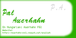 pal auerhahn business card